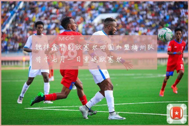 魏祥鑫暂别欧塞尔回国加盟梅州队将于七月一日重返欧塞尔