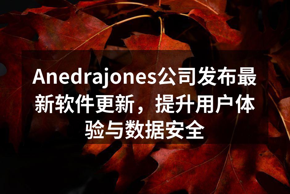 Anedrajones公司发布最新软件更新，提升用户体验与数据安全